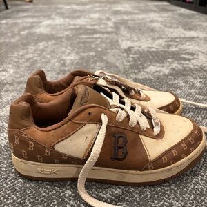 Vintage Reebok MLB Boston Red Sox Brown Beige Shoes Mens U.S. 8